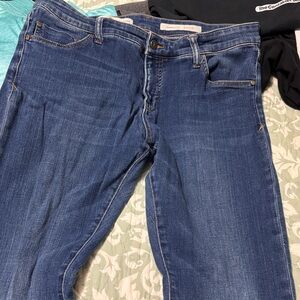 Pilcro and the Letterpress Medium Blue Straight Leg Jeans